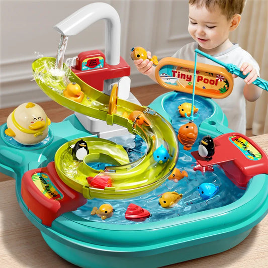 The Splish-Splash Kitchen | Electric Dishwasher & Fishing Water Playset